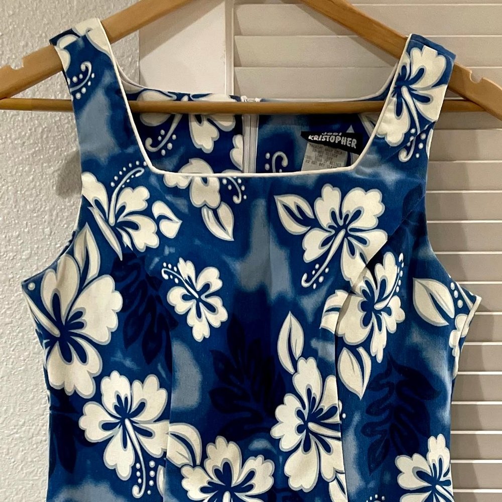 Cute Blue Hawaiian Dress Size 5/6